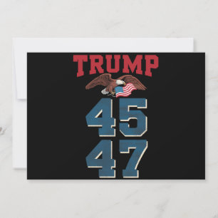 Invitación Triunfador Trump Patriótico Ganó 45 y 47 Victoria 