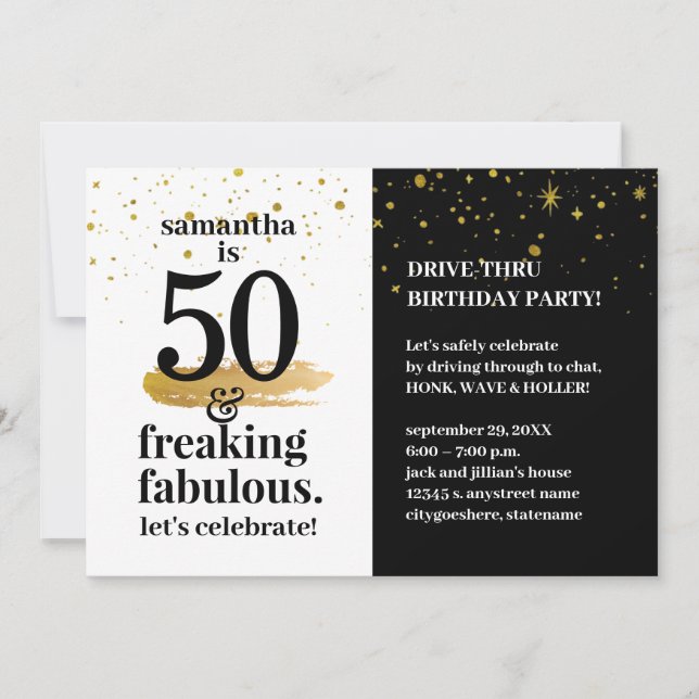 Invitación Triunfo de Cuarentena durante 50 años y fabuloso c (Anverso)