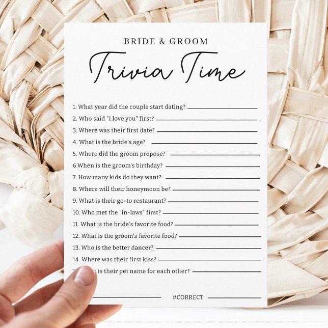 Invitación Trivia Game For Bride And Groom Bridal Shower Game (Subido por el creador)
