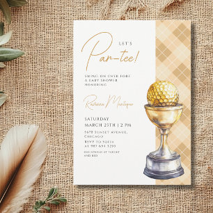 Invitación Trofeo de Golf Argyle Amarillo Fiesta de Bebé Par-