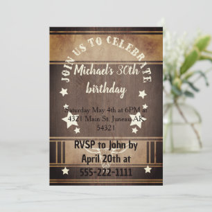 Invitación Trofeo de la fiesta de cumpleaños de Cowboy