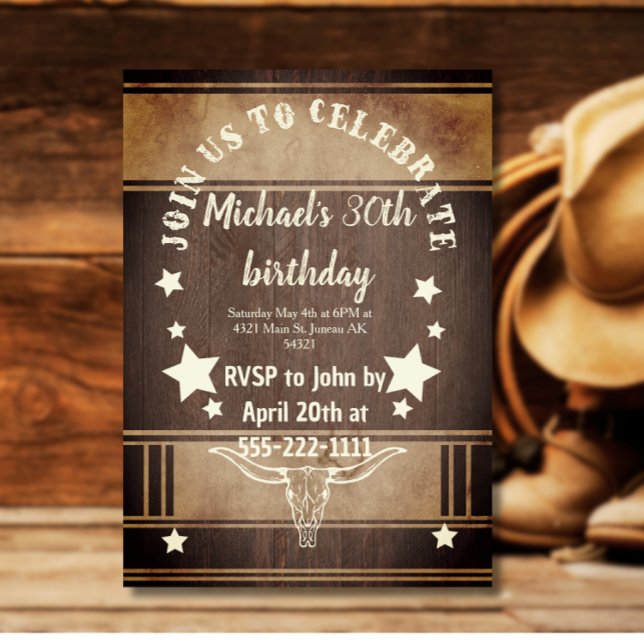 Invitación Trofeo de la fiesta de cumpleaños de Cowboy (Subido por el creador)