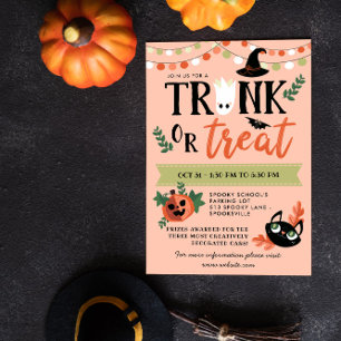 Invitación Tronco de Halloween o trato a distancia social