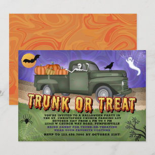 Invitación Tronco de la fiesta de Halloween o niños de los ca