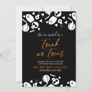 Invitación Tronco Golosinas Fantasma de Halloween
