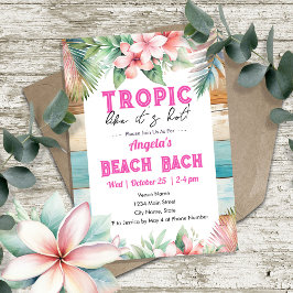 Invitación Tropic como si fuera la fiesta de la soltera calie