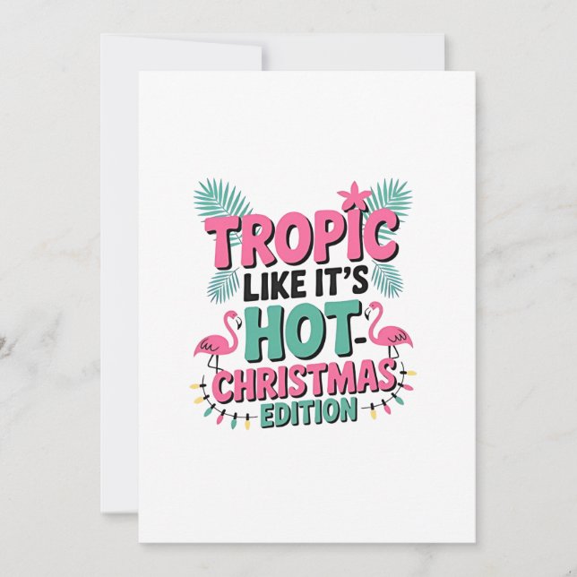 Invitación Tropic Like It's Hot: Edición de Navidades (Anverso)