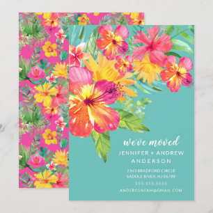 Invitación Trópica de Movimiento Floral Hibiscus