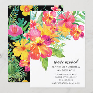 Invitación Trópica Hibiscus Floral en movimiento