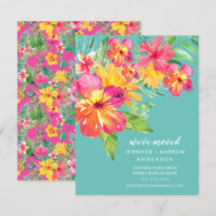 Invitación Trópica Hibiscus Floral en movimiento