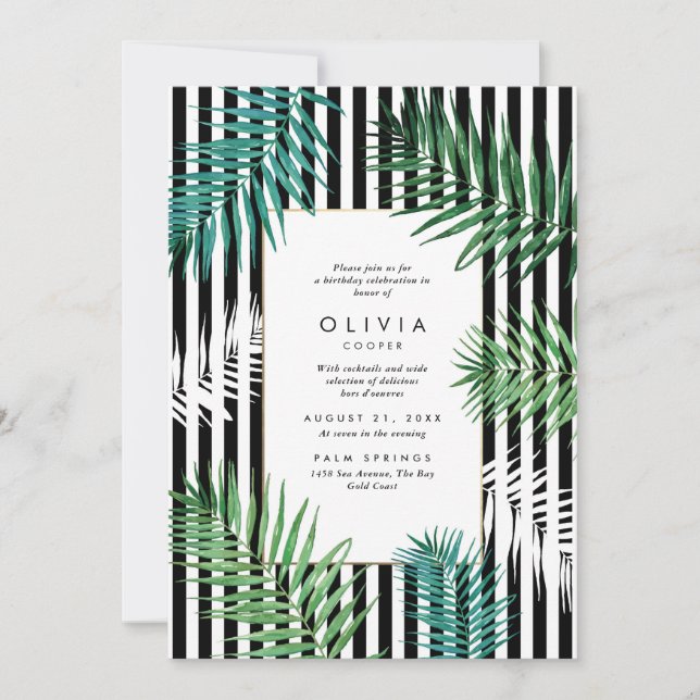 Invitación Tropical (Anverso)