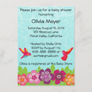 Invitación tropical a Baby Shower