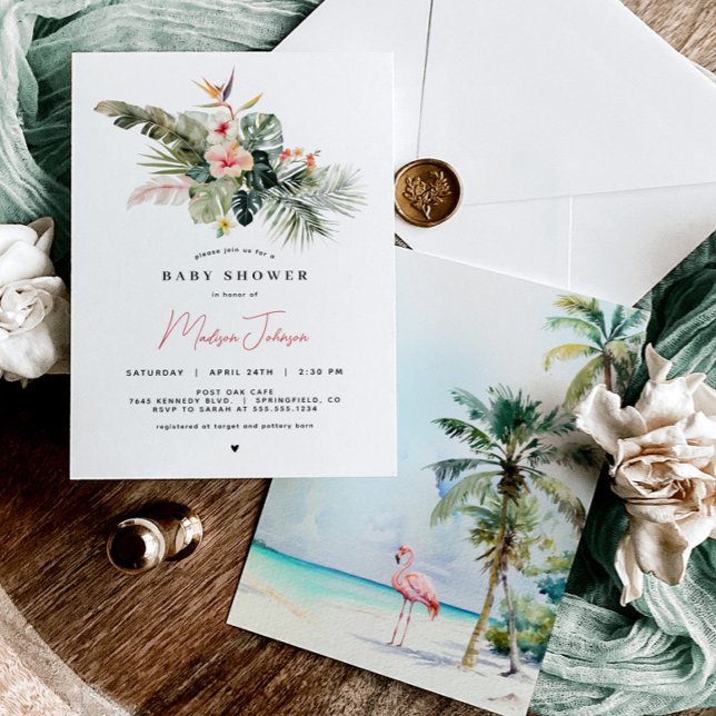 Invitación tropical a Baby Shower (Subido por el creador)