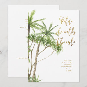 Invitación Tropical Antes de Caminar por el Pasillo Despedida