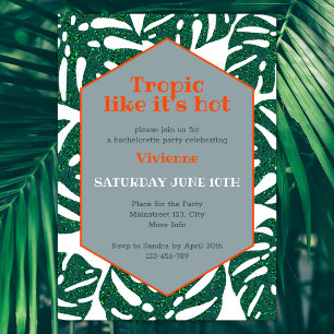 Invitación Tropical Bachelorette Party como si estuviera cali