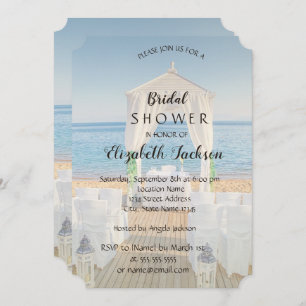 Invitación Tropical Beach Arbor Bridal Shower