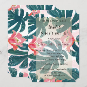 Invitación Tropical Beach Hibiscus  Despedida de soltera