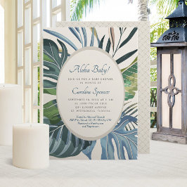Invitación Tropical Beach Palm Baby Shower