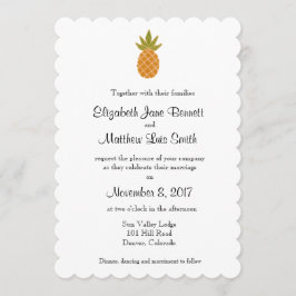 Invitación tropical bilingüe 2 de la boda echada a
