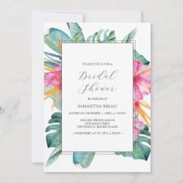 Invitación Tropical Bridal Shower Invitations