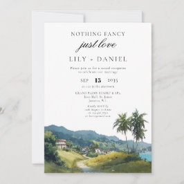 Invitación Tropical Caribbean Elopement Wedding Reception