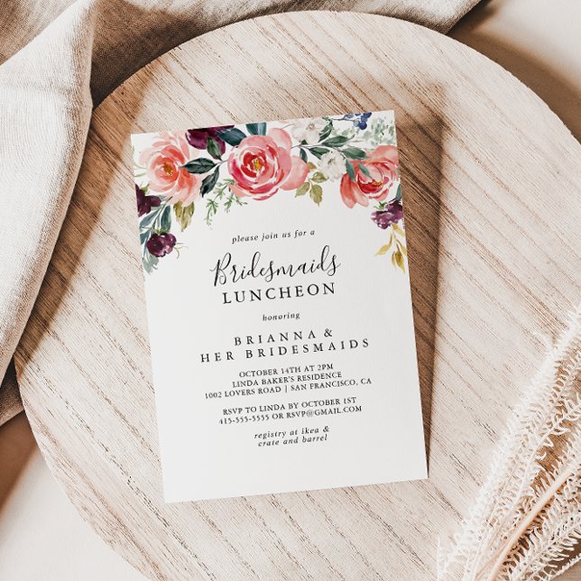 Invitación Tropical Colorful Bridesmaids Ducha Luncheon (Subido por el creador)