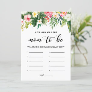 Invitación Tropical Cómo de vieja era la carta de juego de la