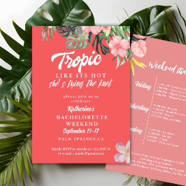 Invitación Tropical como su caliente fiesta de fin de semana 