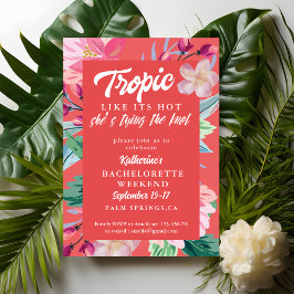 Invitación Tropical como su fiesta de naranja Bachelorette