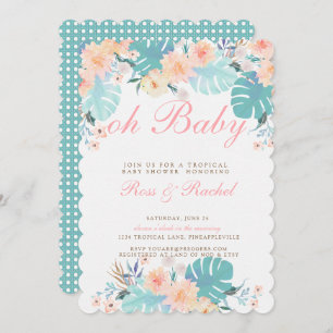 Invitación tropical de Baby Shower