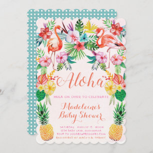 Invitación tropical de Luau Baby Shower