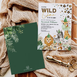 Invitación Tropical deja animales Fiestas Safari Baby Shower