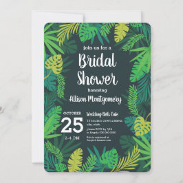 Invitación Tropical deja ducha nupcial de verano