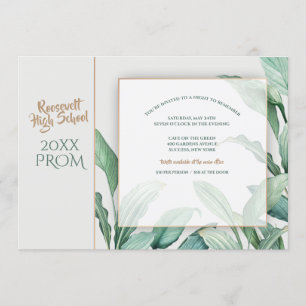 Invitación tropical del baile de fin de curso de