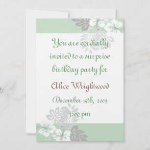 Invitación tropical del cumpleaños de las señoras