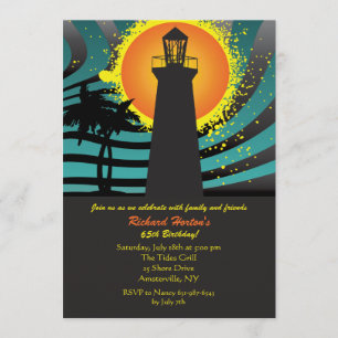 Invitación tropical del faro