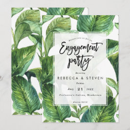 invitación tropical del fiesta de compromiso de