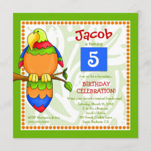 Invitación tropical del Loro-dise de LGC el  