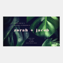 Invitación tropical Facebook de la boda