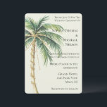 Invitación Tropical Gold Green Palm Tree Wedding<br><div class="desc">Tropical Gold Green Palm Tree romantic wedding</div>