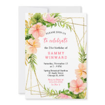 Tropical Jungle with Foliage Birthday