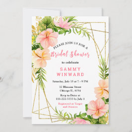 Invitación Tropical Jungle with Foliage Bridal Shower