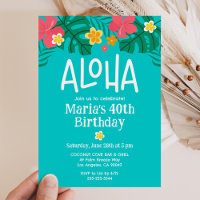 Tropical Luau Aloha 40 cumpleaños