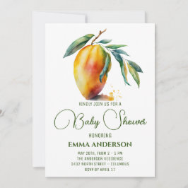 Invitación Tropical Mango | Fiesta de Bebé