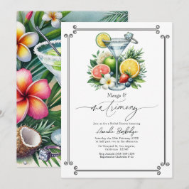 Invitación Tropical Margarita y Matrimonio Desayuno Nupcial