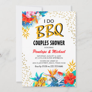 Invitación Tropical 'ME CASO BBQ' Ducha de Parejas