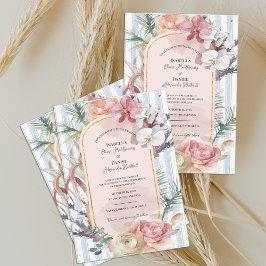 Invitación Tropical Orchid Arch Floral Destination Wedding