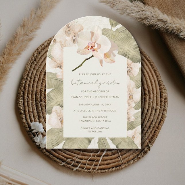 Invitación Tropical Orchid Botanical Garden Wedding  (Subido por el creador)