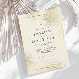 Invitación Tropical Palm Modern Wedding  