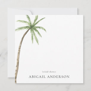 Invitación Tropical Palm Square Despedida de Soltera